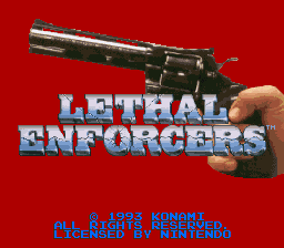 Lethal Enforcers (USA)的开始屏幕